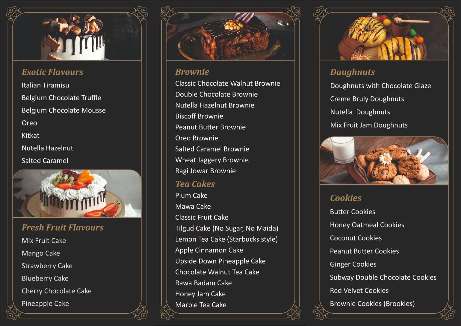 Nilu's Creamy Delight menu (inside), Menus & Brochures