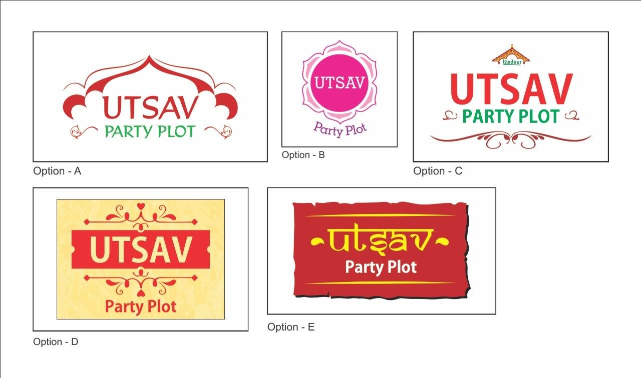 Utsav Party Plot logo options, Logos & Branding